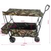 Folding Wagon Garden Shopping Beach Cart (Camouflage)