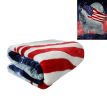 Plush Throw Blanket - Patriotic Lights - QUEEN BED 79"x 95" - Faux Fur Blanket For Beds, Sofa, Couch, Picnic, Camping