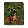 Fleece Throw Blanket - Hunting Buckley - Lightweight Faux Fur Fleece Blanket Large 50"x 60" - For Beds, Sofa, Couch, Picnic, Travel, Camping