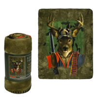 Fleece Throw Blanket - Hunting Buckley - Lightweight Faux Fur Fleece Blanket Large 50"x 60" - For Beds, Sofa, Couch, Picnic, Travel, Camping