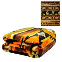 Plush Throw Blanket - Black Bear Lodge - QUEEN BED 79"x 95" - Faux Fur Blanket For Beds, Sofa, Couch, Picnic, Camping