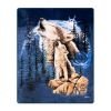 Plush Throw Blanket - Harmony of Wolves - QUEEN BED 79"x 95" - Faux Fur Blanket For Beds, Sofa, Couch, Picnic, Camping