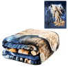 Plush Throw Blanket - Harmony of Wolves - QUEEN BED 79"x 95" - Faux Fur Blanket For Beds, Sofa, Couch, Picnic, Camping