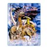 Plush Throw Blanket - Dinosaurs - QUEEN BED 79"x 95" - Faux Fur Blanket For Beds, Sofa, Couch, Picnic, Camping