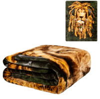 Plush Throw Blanket - DJ Jahman - QUEEN BED 79"x 95" - Faux Fur Blanket For Beds, Sofa, Couch, Picnic, Camping