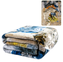 Plush Throw Blanket - 13 Horses - QUEEN BED 79"x 95" - Faux Fur Blanket For Beds, Sofa, Couch, Picnic, Camping