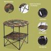 Camouflage Foldable Camping Table with 4 Cup Holders