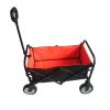 Folding Wagon Garden Shopping Beach Cart  (black+yellow)
