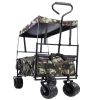 Folding Wagon Garden Shopping Beach Cart (Camouflage)