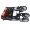 Folding Wagon Garden Shopping Beach Cart  (black+yellow)
