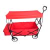 Shopping Beach Cart Folding Wagon (Red)