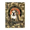 Plush Throw Blanket - Marine Red Bulldog TNT - QUEEN BED 79"x 95" - Faux Fur Blanket For Beds, Sofa, Couch, Picnic, Camping