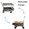 Folding Wagon Garden Shopping Beach Cart (Camouflage)