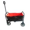 Folding Wagon Garden Shopping Beach Cart  (black+yellow)