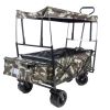 Folding Wagon Garden Shopping Beach Cart (Camouflage)