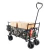 Folding Wagon Garden Shopping Beach Cart (Camouflage)