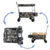 Folding Wagon Garden Shopping Beach Cart (Camouflage)