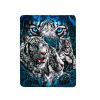 Fleece Throw Blanket - 12 White Tigers - Lightweight Faux Fur Fleece Blanket Large 50"x 60" - For Beds, Sofa, Couch, Picnic, Travel, Camping