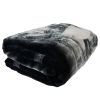 Plush Throw Blanket - Bad to the Bone - QUEEN BED 79"x 95" - Faux Fur Blanket For Beds, Sofa, Couch, Picnic, Camping