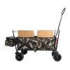 Folding Wagon Garden Shopping Beach Cart (Camouflage)
