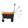 Folding Wagon Garden Shopping Beach Cart  (black+yellow)
