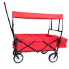 Shopping Beach Cart Folding Wagon (Red)