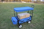 Garden Shopping Beach Cart folding wagon (Blue)
