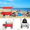 Shopping Beach Cart Folding Wagon (Red)