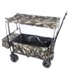 Folding Wagon Garden Shopping Beach Cart (Camouflage)