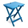 Quick-Fold Side Table,Portable Outdoor Weather Resistant End Table for Patio Balcony Backyard,No Assemble (Blue)