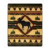 Plush Throw Blanket - Moose Lodge - QUEEN BED 79"x 95" - Faux Fur Blanket For Beds, Sofa, Couch, Picnic, Camping
