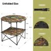 Camouflage Foldable Camping Table with 4 Cup Holders