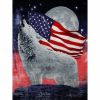 Plush Throw Blanket - Patriotic Lights - QUEEN BED 79"x 95" - Faux Fur Blanket For Beds, Sofa, Couch, Picnic, Camping