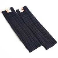 Thermal boot cover lace foot cover (Color: Navy Blue)