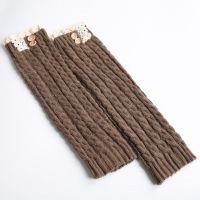 Thermal boot cover lace foot cover (Color: Khaki)