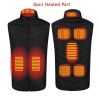 Autumn Winter Men Stand-up Collar Heated Cotton Vest Graphene Electric USB Safe Smart Constant Temperature Heating Thermal Tank