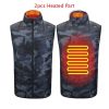 Autumn Winter Men Stand-up Collar Heated Cotton Vest Graphene Electric USB Safe Smart Constant Temperature Heating Thermal Tank