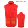 Autumn Winter Men Stand-up Collar Heated Cotton Vest Graphene Electric USB Safe Smart Constant Temperature Heating Thermal Tank