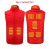 Autumn Winter Men Stand-up Collar Heated Cotton Vest Graphene Electric USB Safe Smart Constant Temperature Heating Thermal Tank