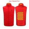 Autumn Winter Men Stand-up Collar Heated Cotton Vest Graphene Electric USB Safe Smart Constant Temperature Heating Thermal Tank