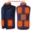 Areas Heated Vest Men Women Electric Jacket Thermal Heating Tactical Veste Chauffante