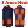 Areas Heated Vest Men Women Electric Jacket Thermal Heating Tactical Veste Chauffante