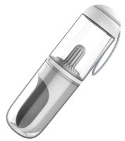 Pet Life Â® 'PYURE' Handheld Travel Filtered Water Feeder (Color: White)