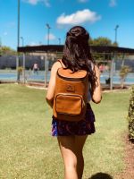 NiceAces' insulated leakproof and waterproof backpack cooler (Color: brown)