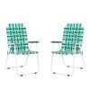 2pcs Folding Beach Chair, Steel Tube, PP Webbing, Bearing 120kg, Outdoor, Camping, BBQ, Beach, Travel, Picnic, Festival RT