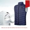 Areas Heated Vest Men Women USB Electric Infrared Heating Jacket Winter Outdoor Thermal Warmer Clothing Waistcoat S-6XL